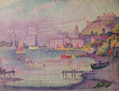 Vertrek uit de haven van Saint-Tropez, 1902 door Paul Signac